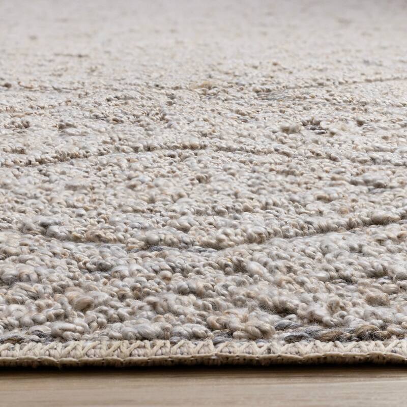 Alta Collection - Grey Beige Textured Area Rug