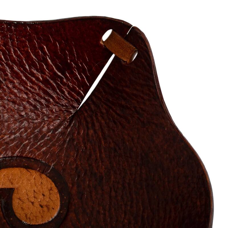 Novica Handmade Redwood Gothic Tooled Leather Catchall
