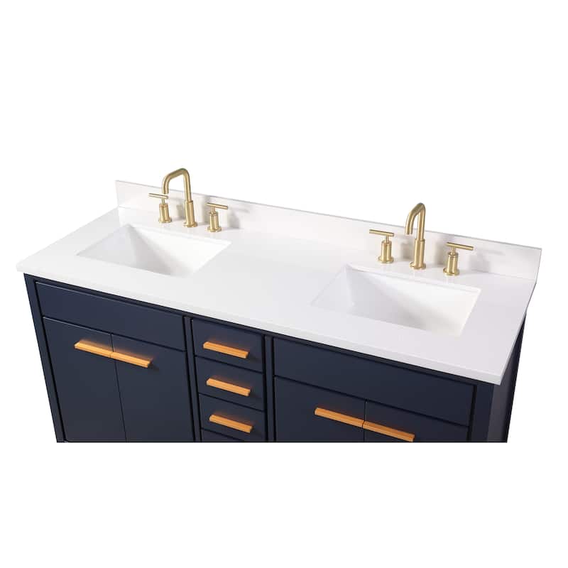 60" Tennant Brand Modern Style Beatrice Double Sink Bathroom Vanity