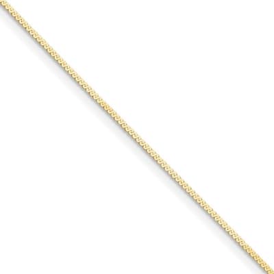 Curata 14k Yellow Gold 0.95mm Serpentina Chain Necklace (Spring-ring)