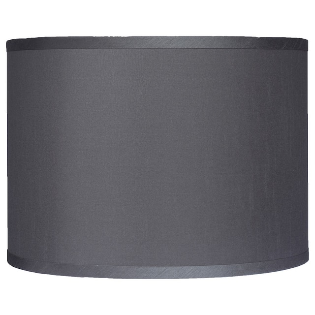 Classic Drum Faux Silk Lamp Shade 8-inch to 16-inch Available - 14" - Gray