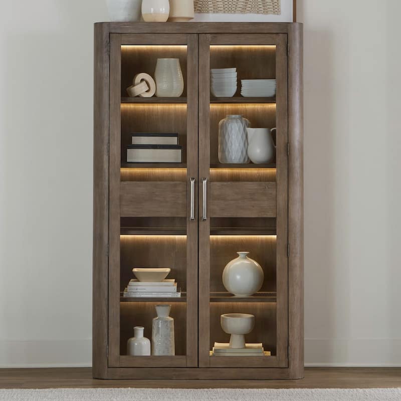 Liberty Furniture South Bend Dining Room Bunching Cabinet - Single, Set of 2 - Width 48" x Depth 18" x Height 80" - Burnished Clay