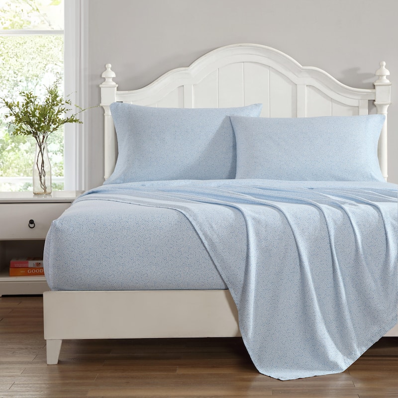 Laura Ashley Soft & Silky Sateen Printed Cotton Sheet Set