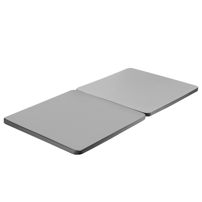 Grey Oxford Fabric Heavy-Duty Wooden Bunkie Board with Modular Design and Breathable Cover