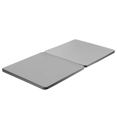 Grey Oxford Fabric Heavy-Duty Wooden Bunkie Board with Modular Design and Breathable Cover