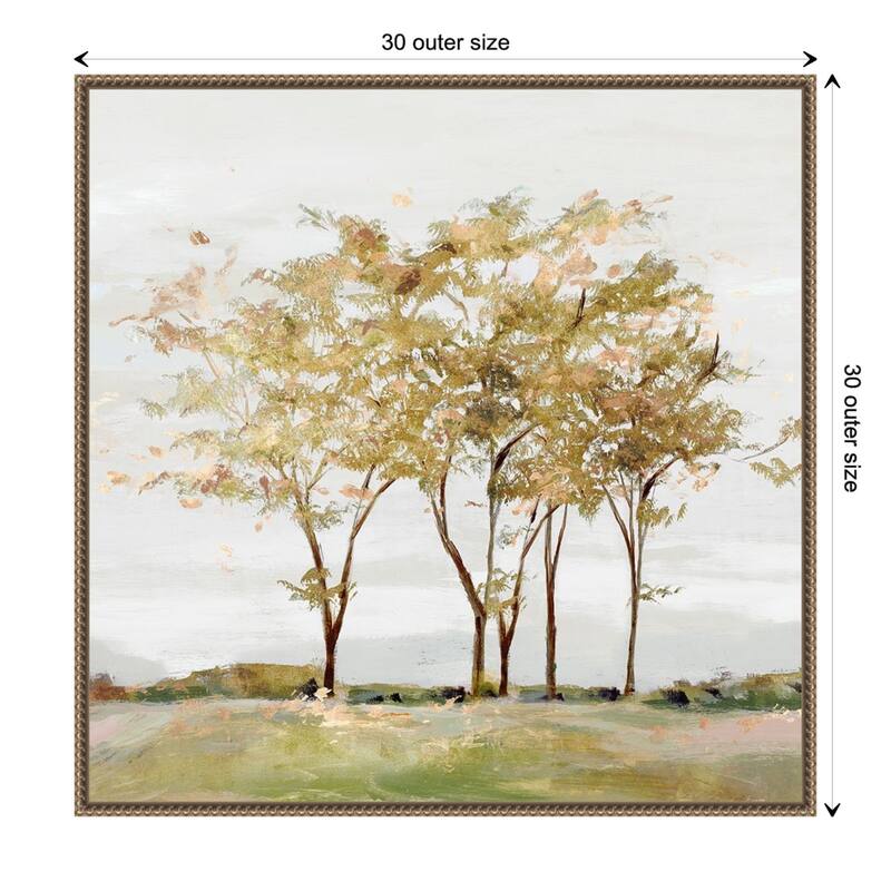 Golden Acre Wood Framed Canvas Wall Art Print - 30 x 30 in