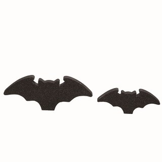 Transpac Wood Black Halloween Bats Block Decor Set of 2 - Bed Bath ...
