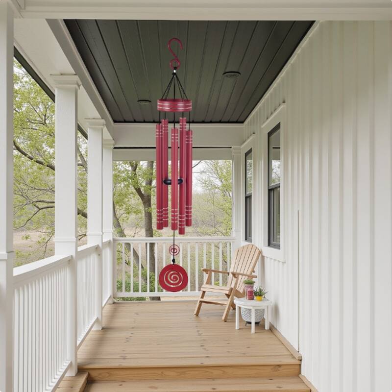 Sunset Vista Design 41" Heavy Tone Wind Chime, Red