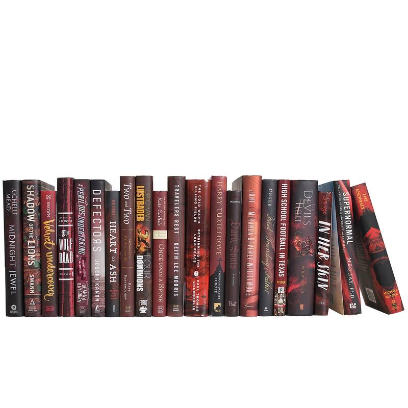 Books Red Decorative Accessories: Mahogany Dust Jacket Color By The Foot