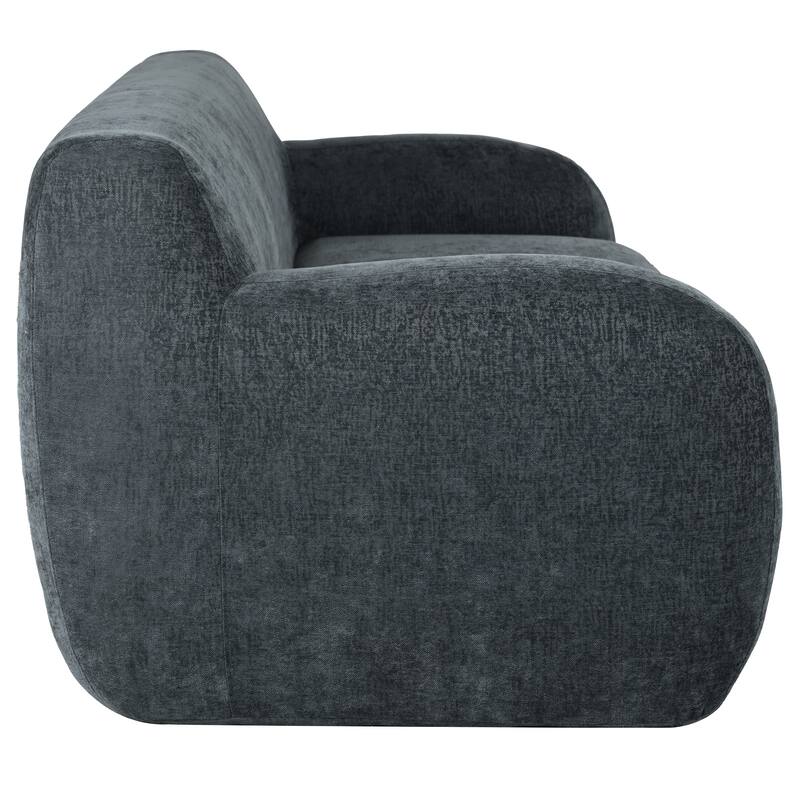 81.5" Ergonomic 3-Seater Curved Sofa, Modular for Living Room, Bedroom, or Apartment