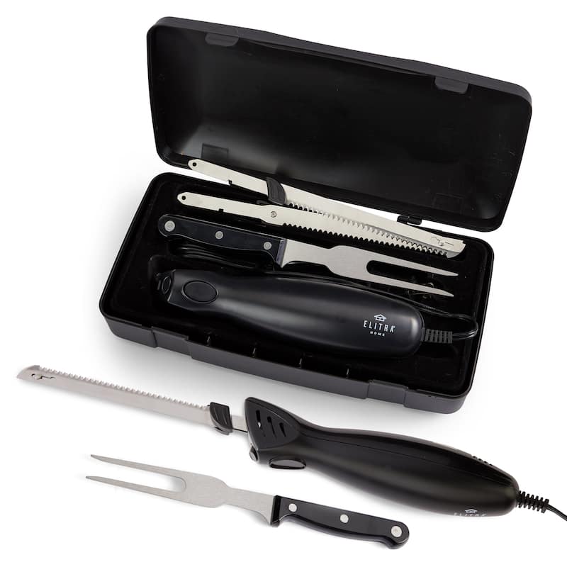 Elitra Home Professional Grade Electric Knife, Black - Black