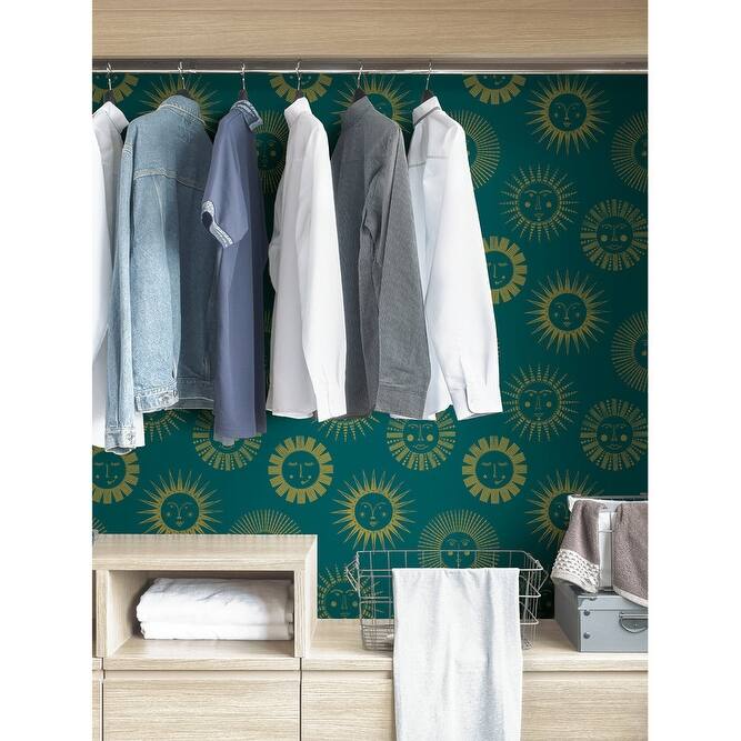 NuWallpaper Teal Konark Peel & Stick Wallpaper