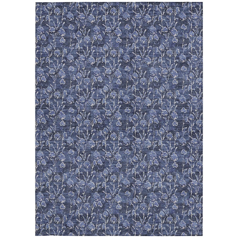 HomeRoots Floral Transitional Rectangle Outdoor Rug