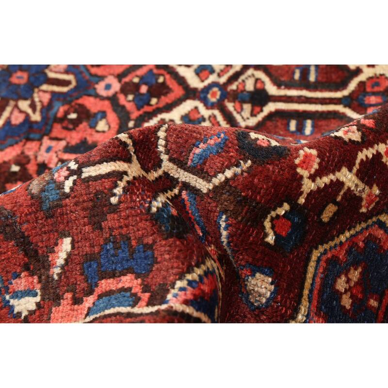 ECARPETGALLERY Hand-knotted Anatolian Vintage Dark Red Wool Rug - 4'4 x 6'2