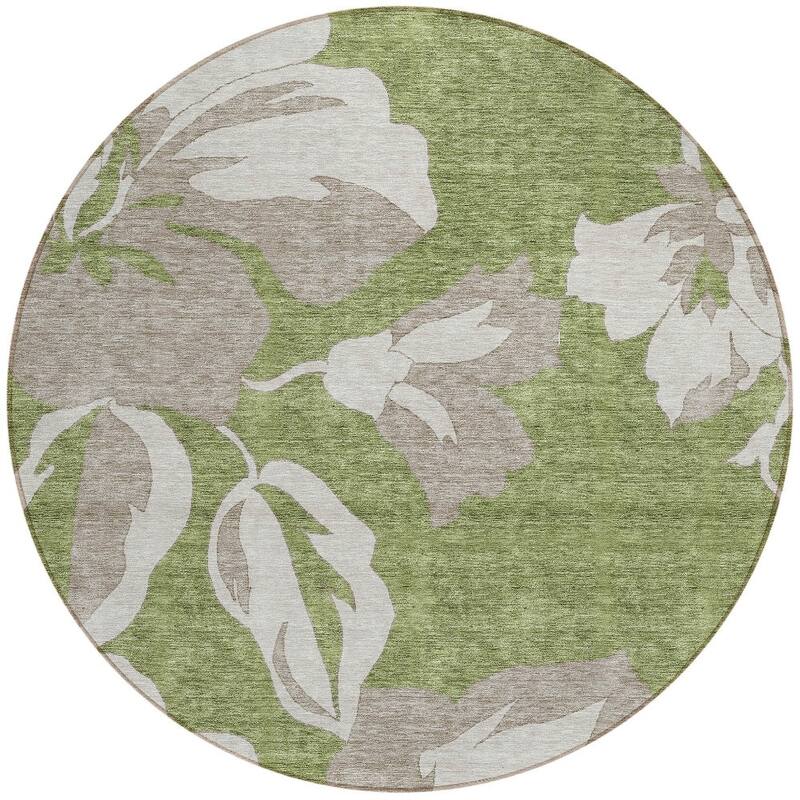 HomeRoots Floral Transitional Rectangle Outdoor Rug