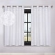 preview thumbnail 8 of 124, Superior Leaves Machine Washable Room Darkening Grommet Blackout Curtains, Set of 2 42" x 63" - White/White