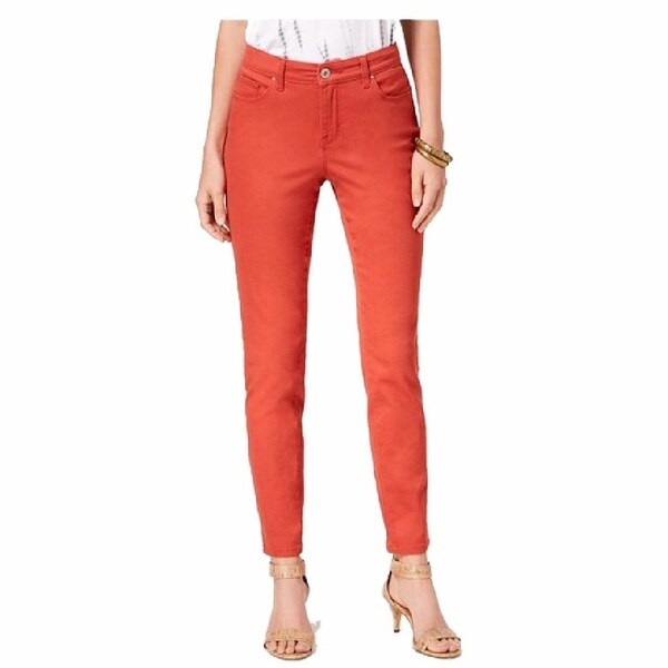 orange skinny jeans womens