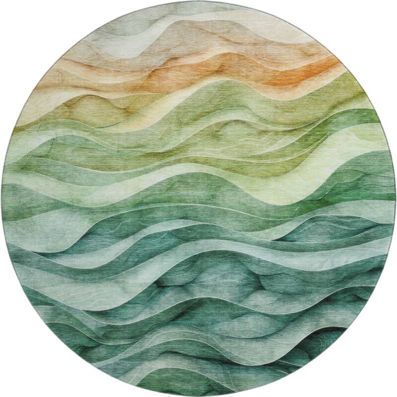 Premium Washable Super Soft Modern Waves Mayfield Rug