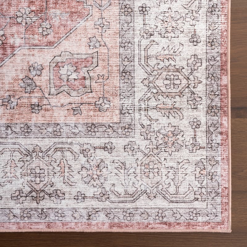 Nuloom Prairie Medallion SplashGuard Machine Washable Area Rug