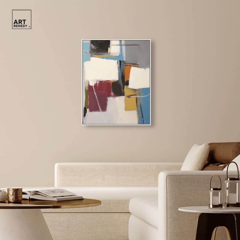 Stacked Forms Canvas by Art Remedy