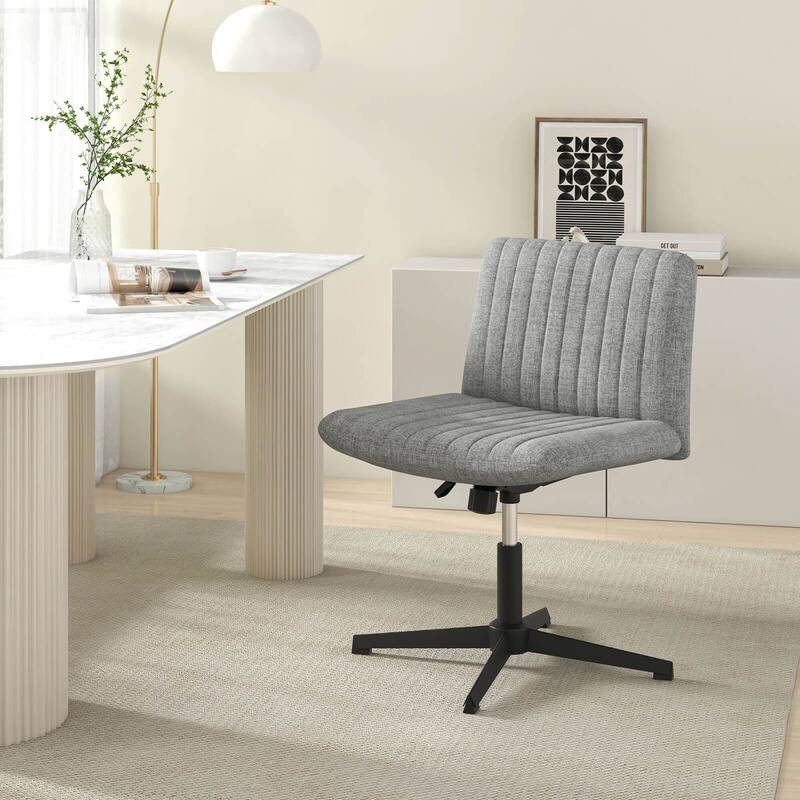 Costway Criss Cross Legged Office Chair Ergonomic Mid Back Computer - See Details