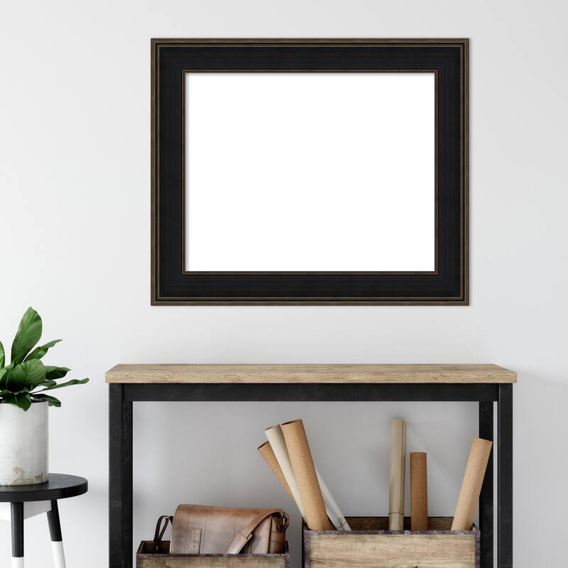 Amanti Art Mezzanine Antique Silver Framed Dry Erase Magnetic Board