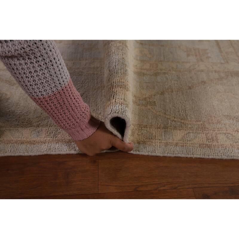 Vegetable Dye Oushak Area Rug Handmade Wool Carpet - 8'2" x 9'7"