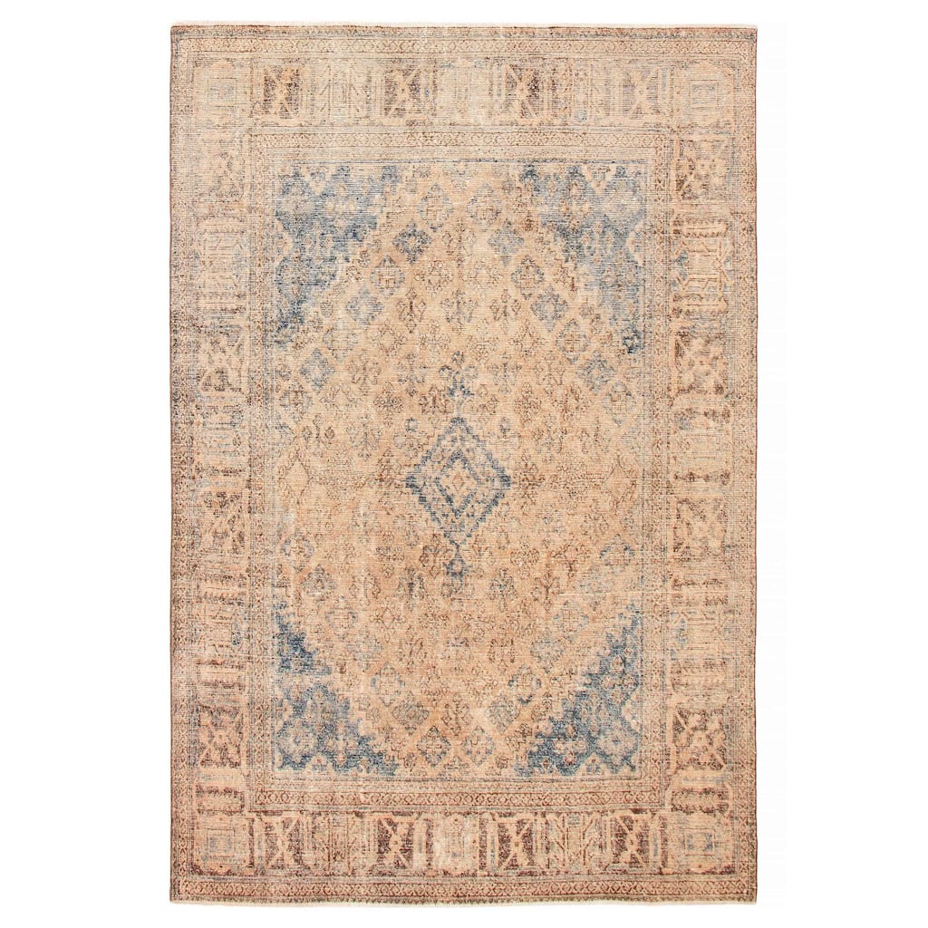 ECARPETGALLERY Hand-knotted Antalya Vintage Tan Wool Rug - 7'5 x 11'1