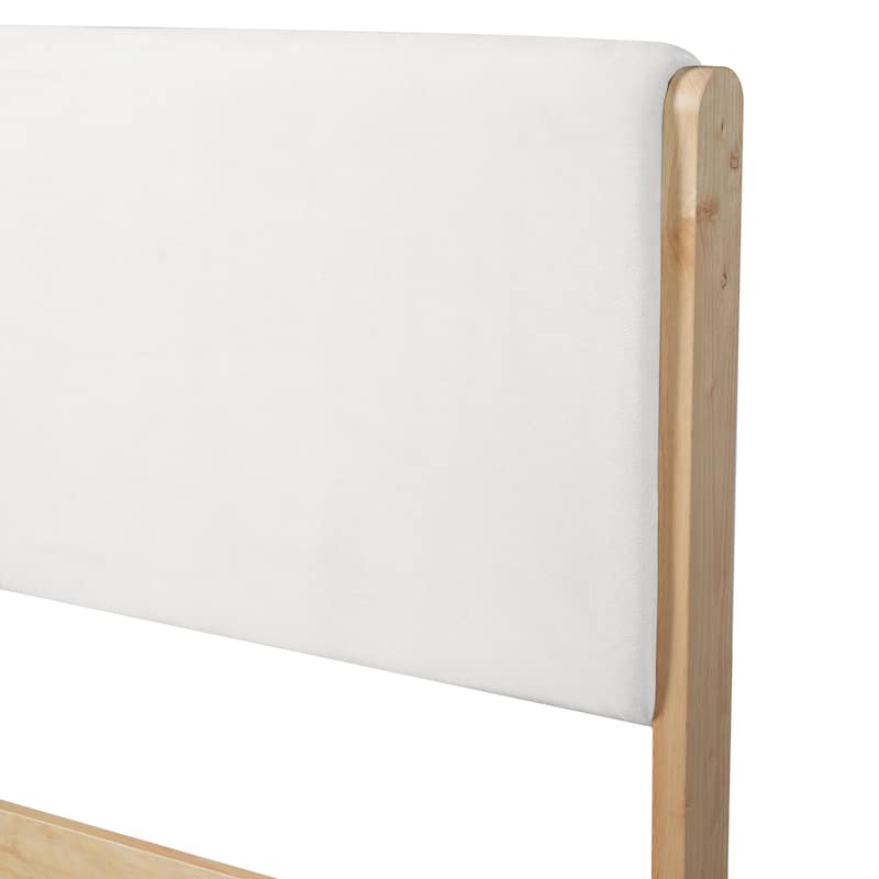 Christopher Knight Home - Mapleton Contemporary Wood Upholstered Panel Bed with Padded Headboard and Footboard