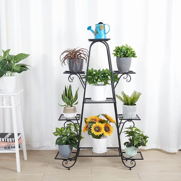 9-Tier Heavy Duty Large Metal Plant Stand: Multilayer Flower