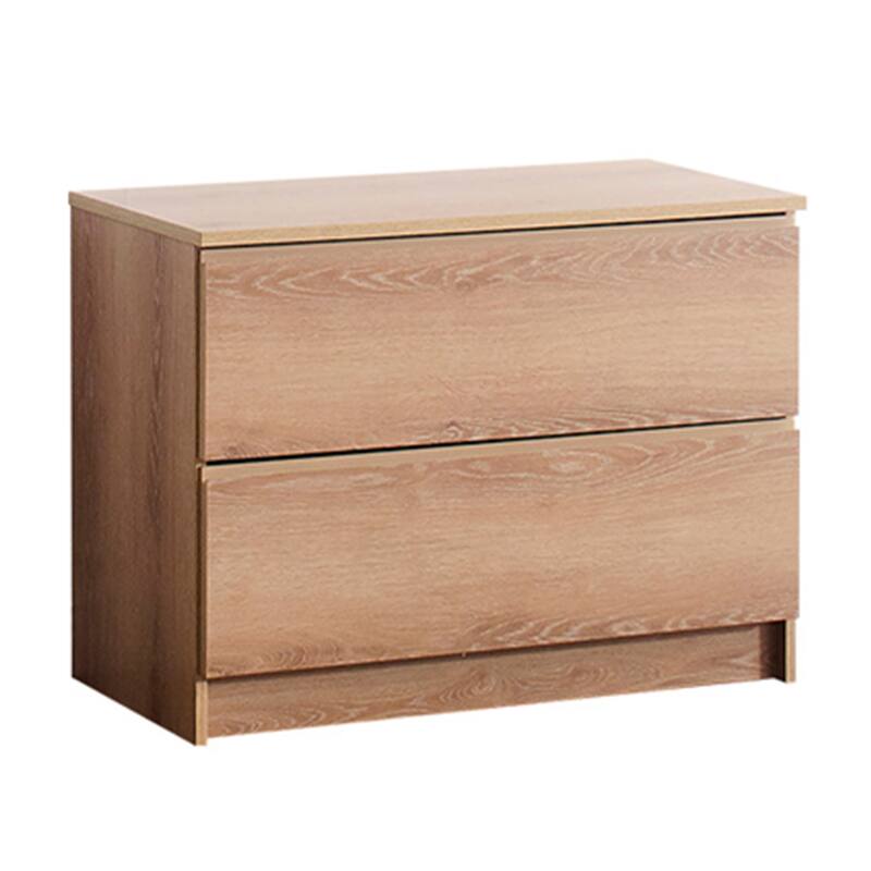 Vedz Dresser Unit with 2 Drawers, Modern Oak Brown Melamine Finish