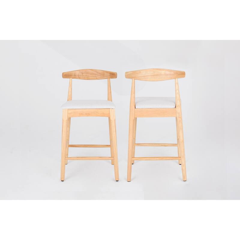 Mid-Century Modern Stools with Sturdy Wood Legs and Comfortable Seats for Various Rooms