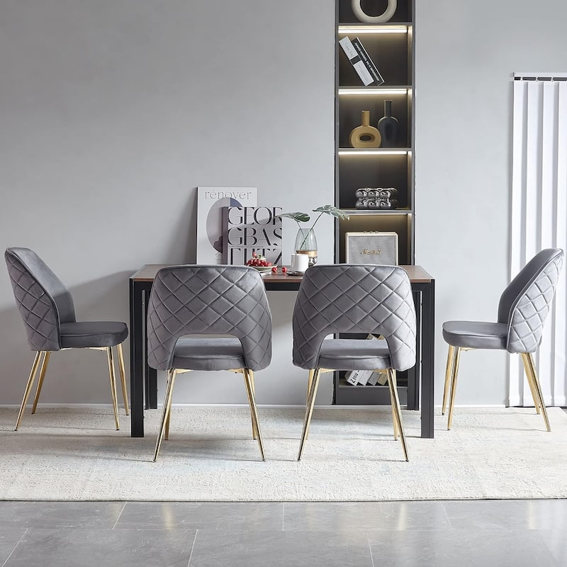 Howtai Upholstered Home Chair Hollow-Back Set of 4