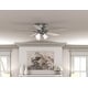 preview thumbnail 1 of 21, Hunter 52" Builder Low Profile Ceiling Fan with 3-Light Light Kit and Pull Chain - Casual, Traditional, Transitional Matte Silver