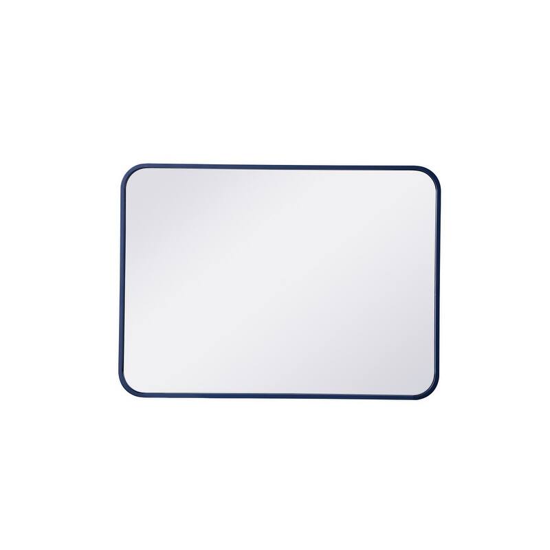 Ezra Soft Corner Metal Rectangular Mirror