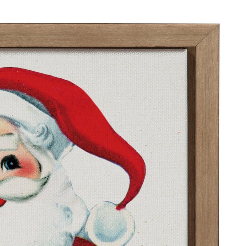 Kate and Laurel Sylvie Santa Claus Framed Canvas by Corinna Buchholz