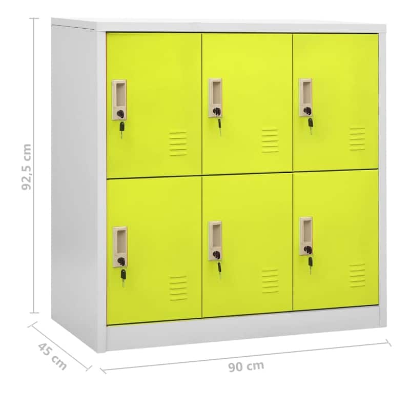 vidaXL Cabinet Home Office Storage File Cabinet with Lockers for School Steel