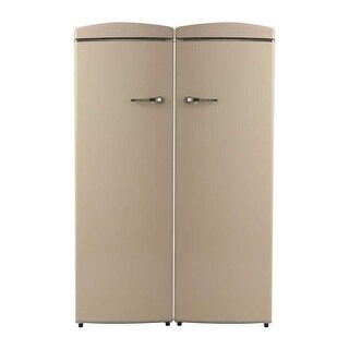 Retro Vintage Refrigerator and Freezer Set