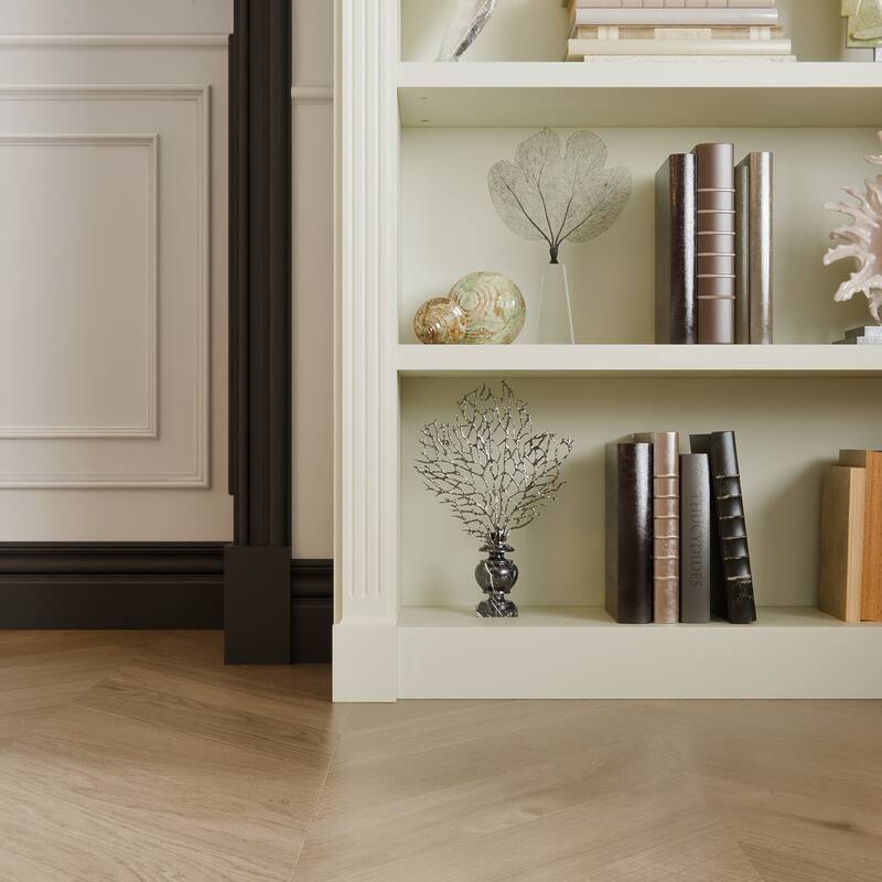 Cream-Yellow Display Cabinet,5-Tier Showcase Cabinet,Shelves Corner Standing Organizer,European Flair