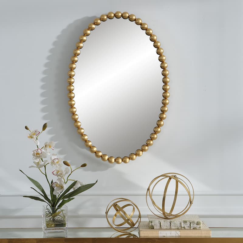 Uttermost 09875 Serna 20" W x 30" H Oval Framed Bathroom Mirror