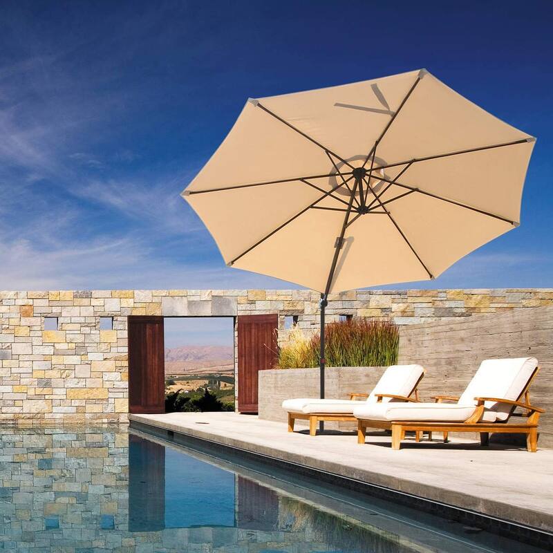 Clihome 10 FT UV Resistent Outdoor Patio Cantilever Umbrella with Tilt