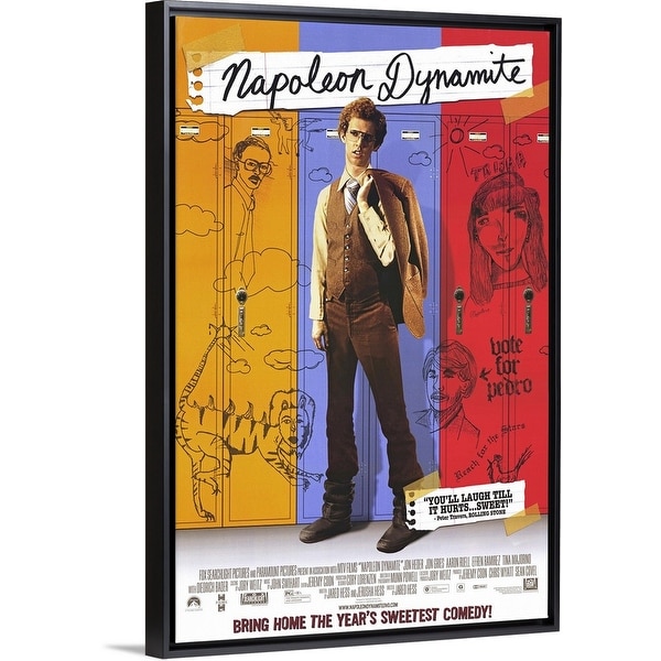 "Napoleon Dynamite (2004)" Black Float Frame Canvas Art. Opens flyout.