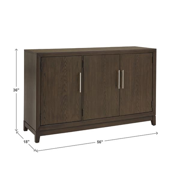 Morelia Brown Finish 3-Door Buffet Server with Wine Storage by iNSPIRE Q Classic