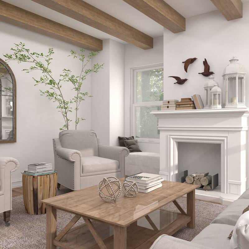 White Metal Handmade Beaded Geometric Decorative Sculpture (Set of 2)