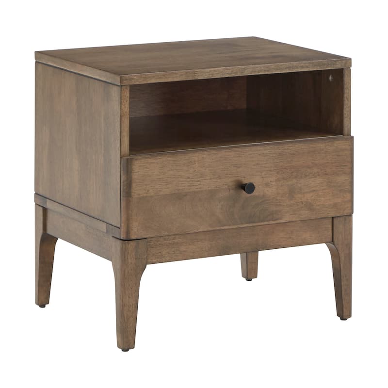 Ozan Walnut Finish 1-drawer Nightstand by iNSPIRE Q Modern