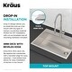 preview thumbnail 97 of 137, KRAUS Kore Workstation Drop-In Stainless Steel Kitchen Sink