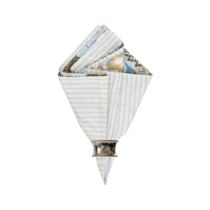 Bethany Blue Cotton Reversible Napkin Set of 6 - Set of 6 - Set of 6 - Set of 6 - Blue