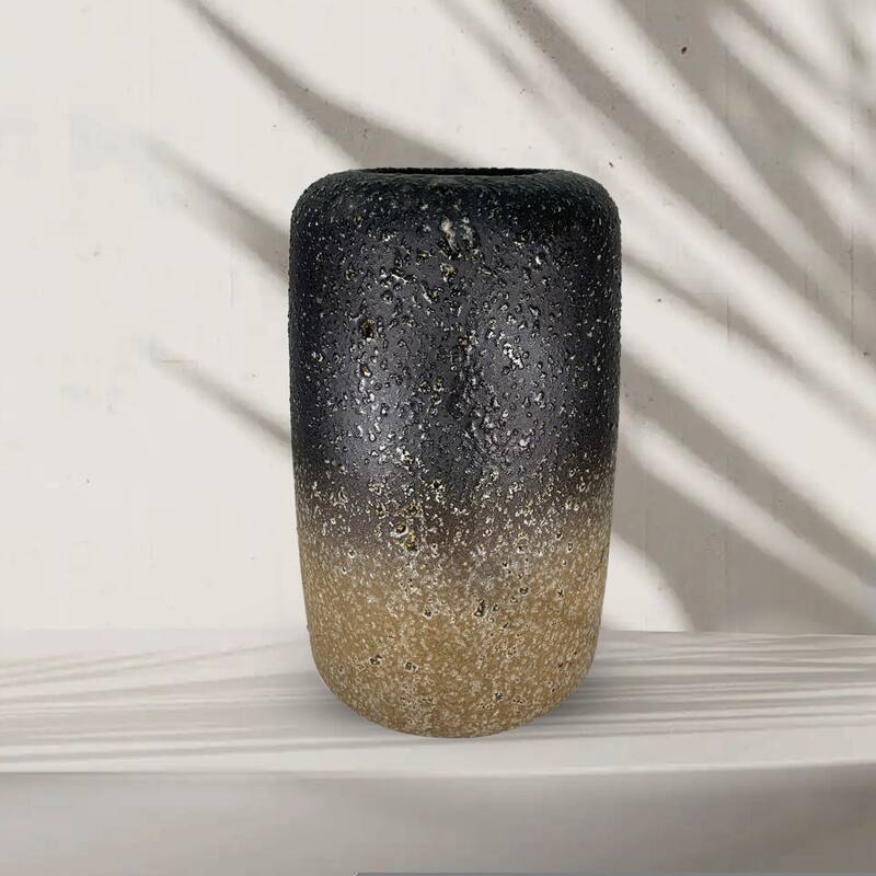 Aria Home Ceramic Ombre Brown Vase Rustic Earthy Home Decor