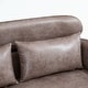 preview thumbnail 50 of 48, Loveseat With 2 Throw Pillows,Black Metal Legs