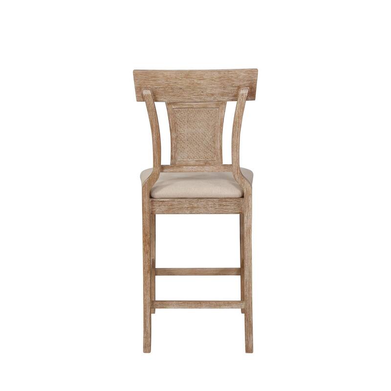 Ryder Handwoven Rattan Farmhouse Counter Stool